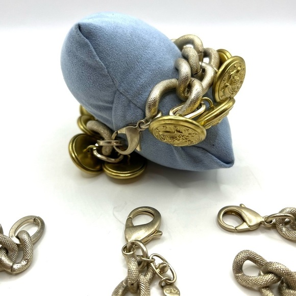 CAbi Bracelet Necklace Coco Eagle Button Necklace Gold Tone Button Necklace - Picture 14 of 15